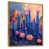 Toile avec cadre flottant or
