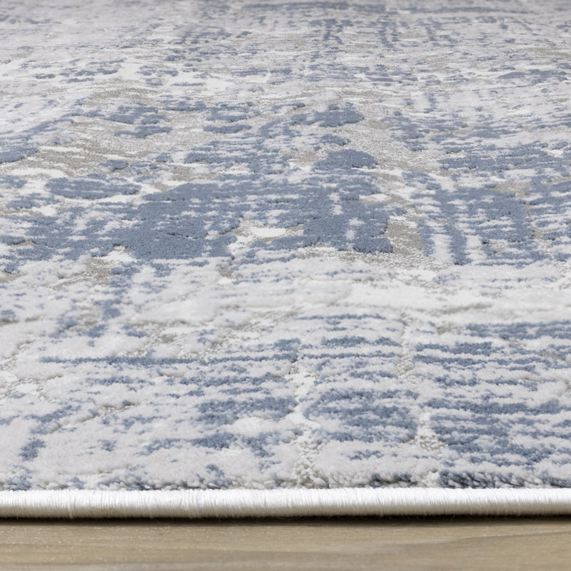 Tapis gris à motif géométrique Mallorca, Rectangle 5 pi 3 po x 7 pi 7 po