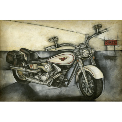 Motorcycle Memories I 1 Piece Wrapped Canvas Wall Art