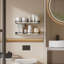 Ensemble de 2 tablettes flottantes en acrylique - Étagères de salle de bain murales pour articles de toilette, cuisine, salle de lavage, décor de maison de campagne - Solution de rangement durable et élégante-100893022