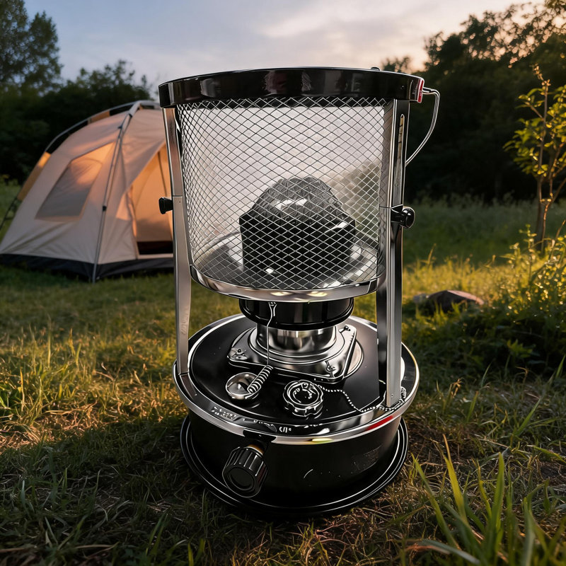 9800 BTU Portable Kerosene Heater & Stove, No-Electric Indoor Outdoor Heater Adjustable Flame & Height