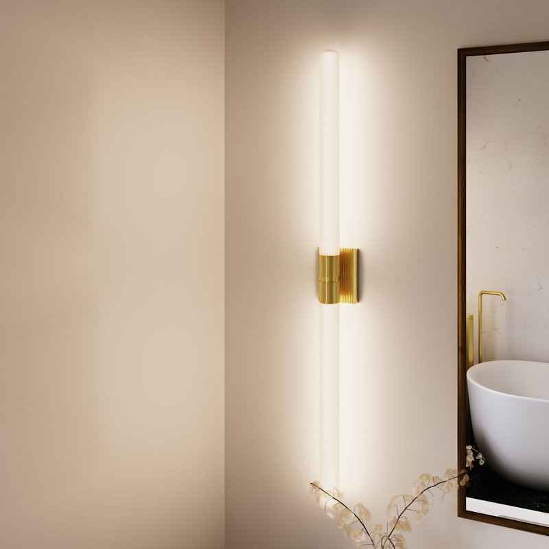 Scepter Vanity Light, Satin Brass, 3000