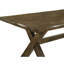 Table de salle à manger rectangulaire en carbone et noyer muscade noueux, bois franc d'ingénierie, bases en X pour un attrait moderne, table de salle à manger de 4 places, aspect rustique chaleureux, structure en bois massif, stabilité et style améliorés