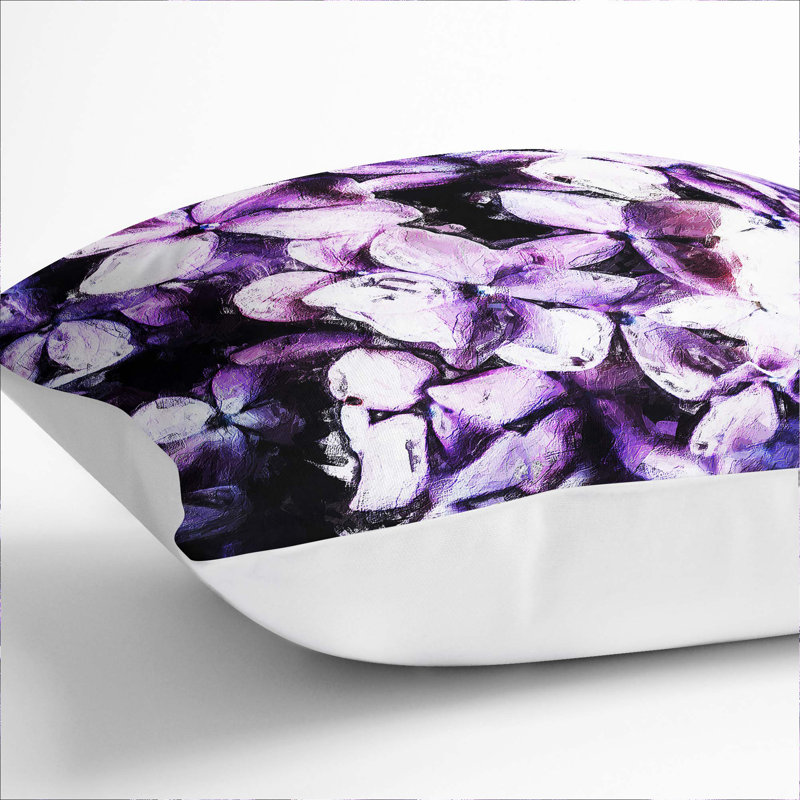 Floral Square Cushion, White, 55cm H x 55cm W x 20cm D