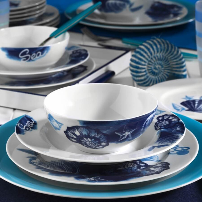 Porcelain China Dinnerware Set 24 Piece - Service for 6