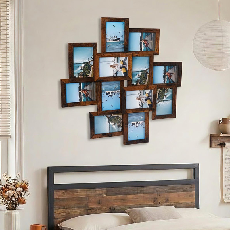 Engineered Wood Picture Frame, Vintage color, 12pcs
