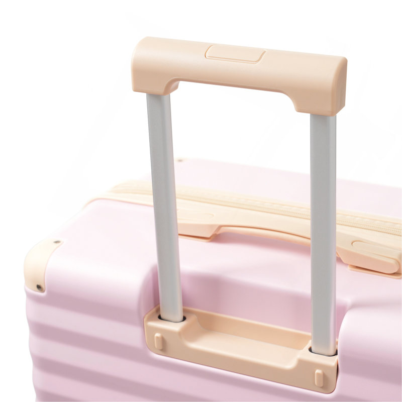 Ensemble de bagage 5 pièces avec ouverture frontale, valise de transport extensible rigide avec roulettes pivotantes, sac de rangement pour porte-gobelet USB et porte-gobelet TSA Lock