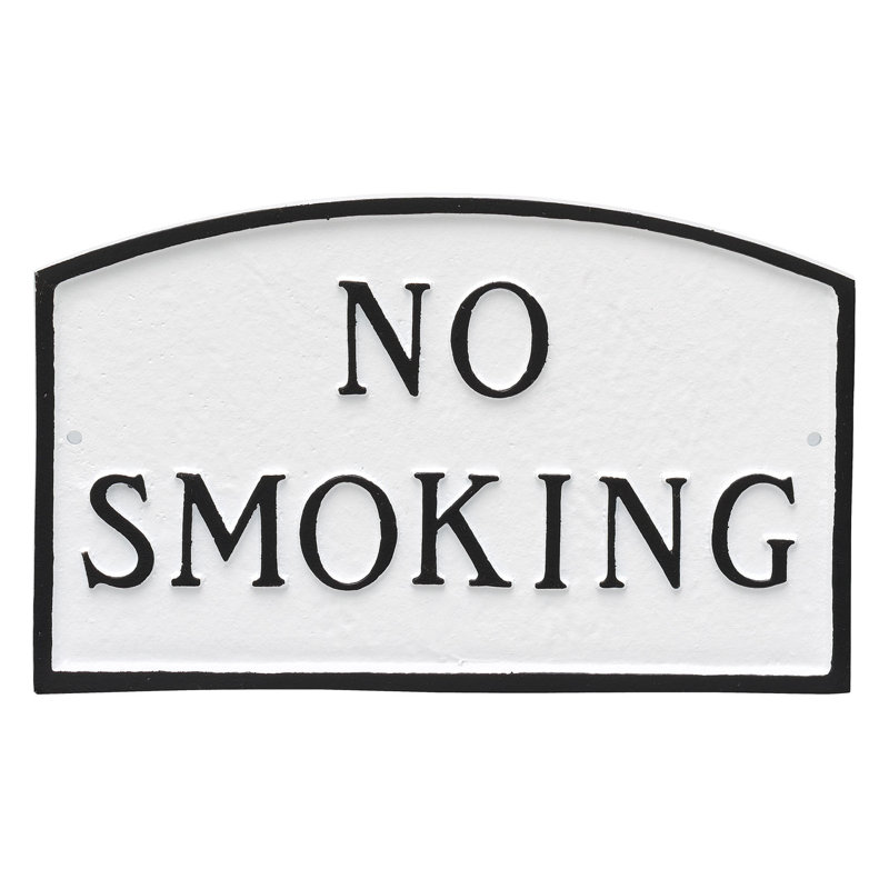 Plaque de jardin sans fumée, Blanc / Noir, H 10 po x l 15 po x P 0,25 po