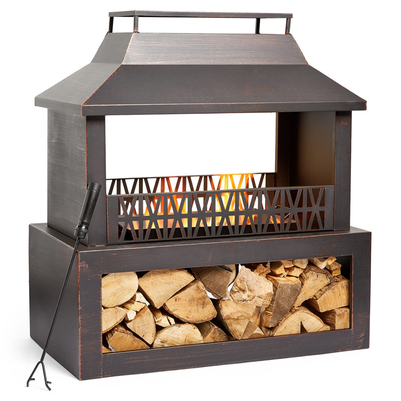 Rectangle Steel Wood Burning Smokeless Fire Pit