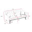 Futon-lit pliable convertible NOIR, canapé-lit pour un espace de vie compact.