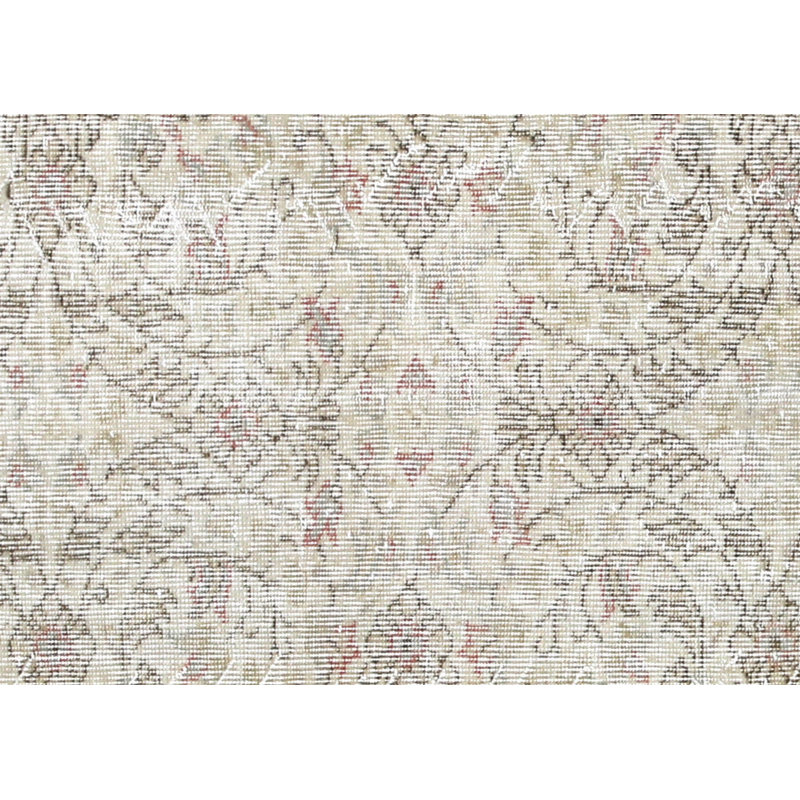 Tapis unique en laine noué à la main de style années 1960 de 5 pi 1 po x 8 pi 3 po gris / ivoire