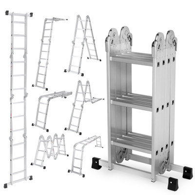 Échelle pliante en aluminium multi-positions 83 po 83 po