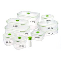 Livego 17Pcs Vacuum Seal Containers Vacuum Sealer For Food Savers, With  Automatic Pump (23.7Oz+47.3Oz Vacuum Food Storage Container) & Reviews