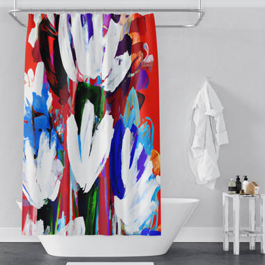 Winston Porter Bleeker Lake Floral Petals Decor Shower Curtain + Hooks &  Reviews - Wayfair Canada