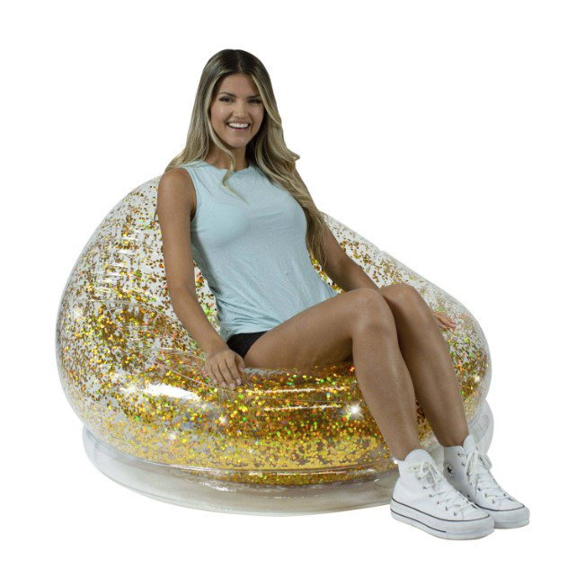 Chaise de plage gonflable à paillettes Lalainia