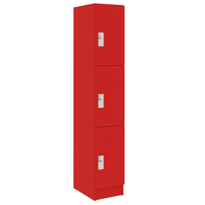 Single Wide Three Compartment Classroom Cabinet Locker With Door