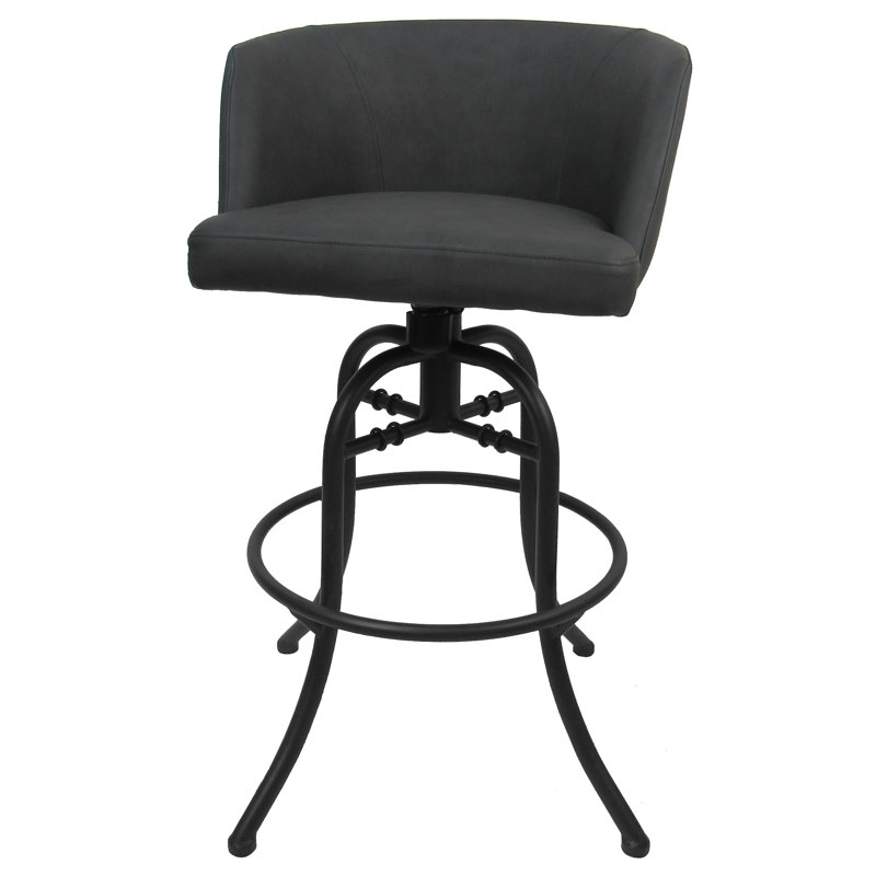 Tabouret de bar et de comptoir pivotant Hyypio, Tabouret de comptoir (siège d'une hauteur de 26 p, Pierre de lune