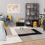 Milo Neutral Geometric Pattern Area Rug - Modern Contemporary Low-Pile Accent Rug-441870287