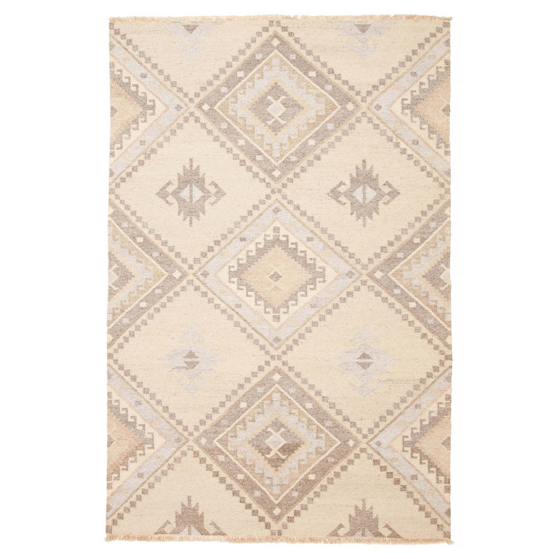 Tapis unique Kilim crème 5 pi 1 po x 8 pi 0 po Ankara