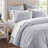 3-Piece Full/Queen Cotton  Embroidered Quilt Set,Blue