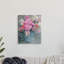 Arrangement floral rose - fond gris - photographie-66827348-66827347