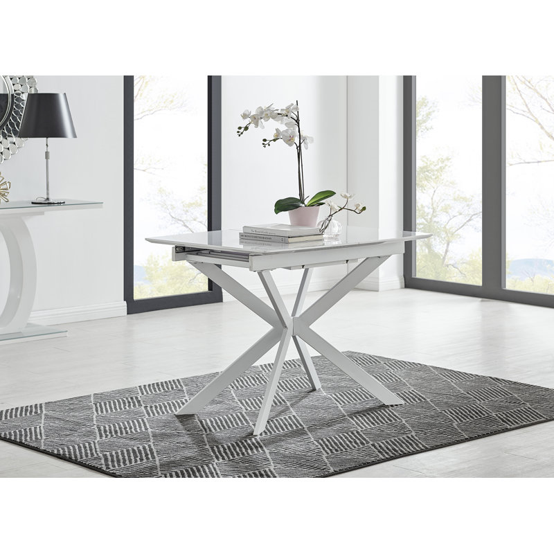 Eubanks 100 Extending Dining Table And 4 Chairs, Black