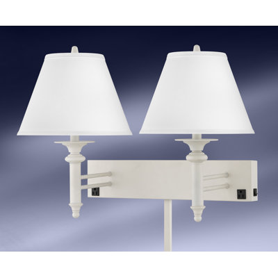 Steel Plug-in Armed Sconce