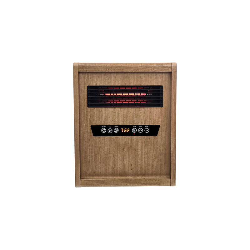 Modern Ember Portable Rolling Infrared Space Heater with LED Touchscreen w/ Remote, Light Oak Wood, Light Oak Wood