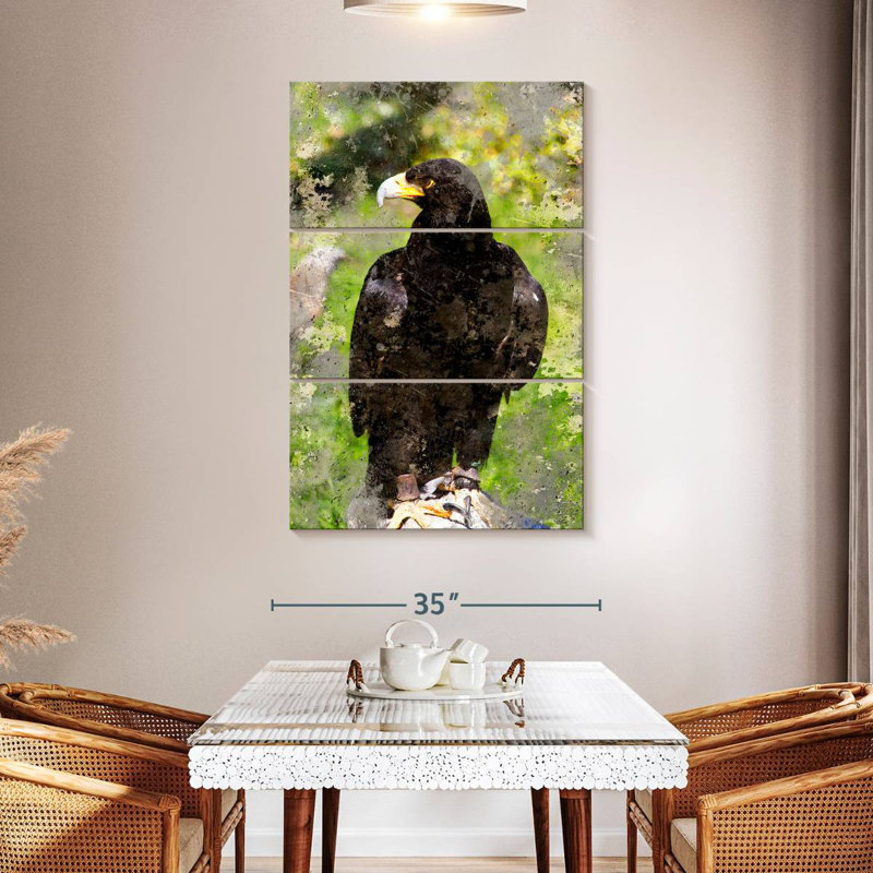 Brampt Majestic Black Eagle, 50" H x 32" W