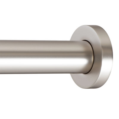  Tringle de rideau de douche - Tringle à ressort à ressort plat pour fenêtres ou douche, nickel satiné 24 à 36