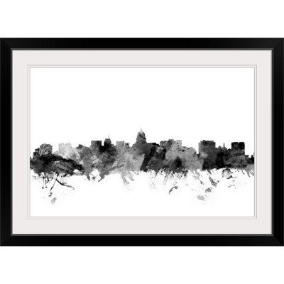 «Francy Madison Wisconsin Skyline» par Michael Tompsett, impression