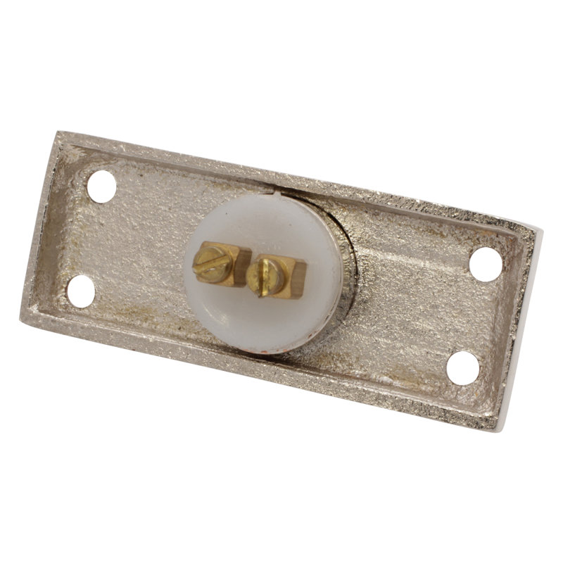 Bouton de porte en laiton, Nickel poli