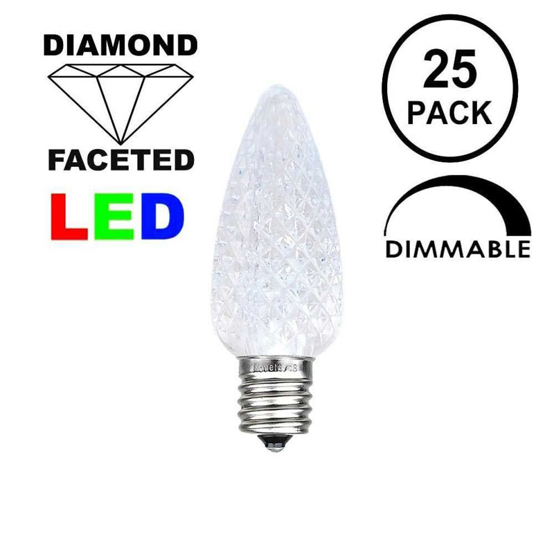 Lampe de noël pour l’extérieur 25 lumières de chaîne, Blanc pur