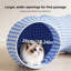 Lit lavable pour chat avec tunnel, Peekaboo Cat Cave, 3 formes assemblées