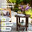 17 in. 2-Tier Oval HDPE Outdoor Side Table-1091835879