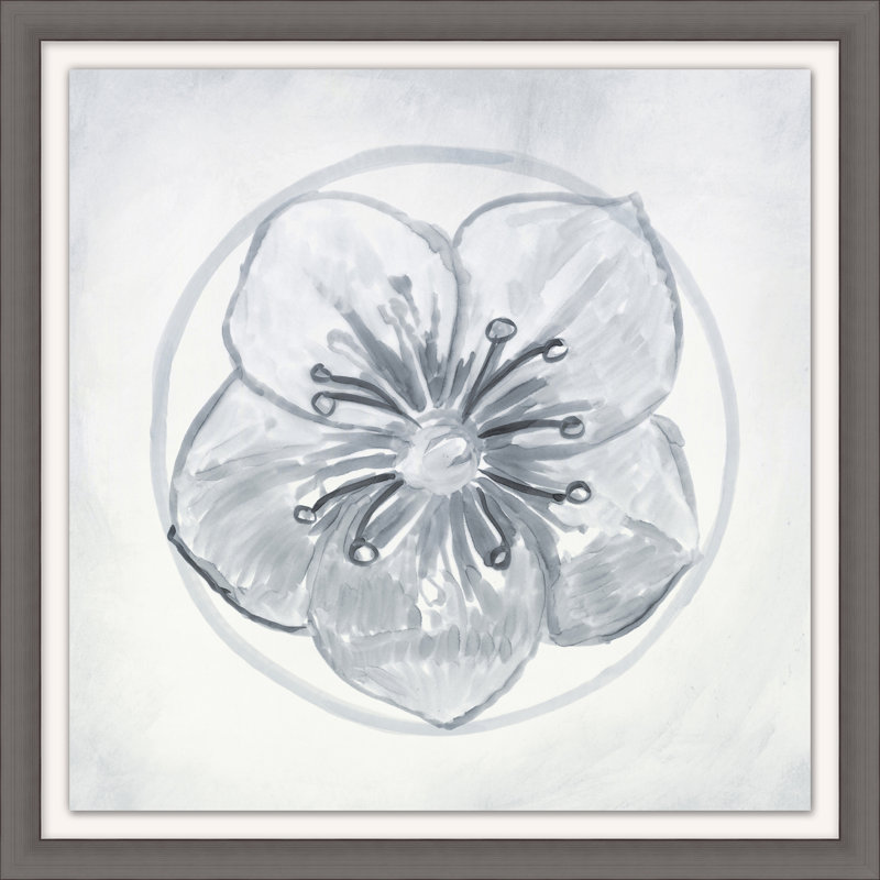 «Silver Flower 3», reproduction de cadre photo sur papier