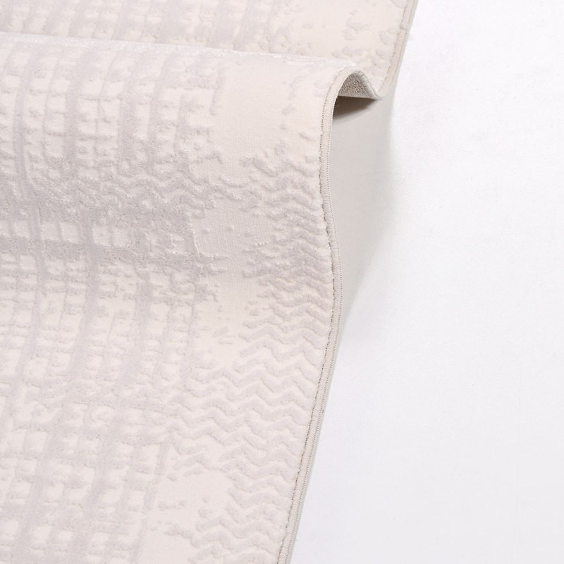Tapis crème moderne antidérapant lavable à la machine, Tapis de couloir 2 pi 8 po x 6 pi 7 po