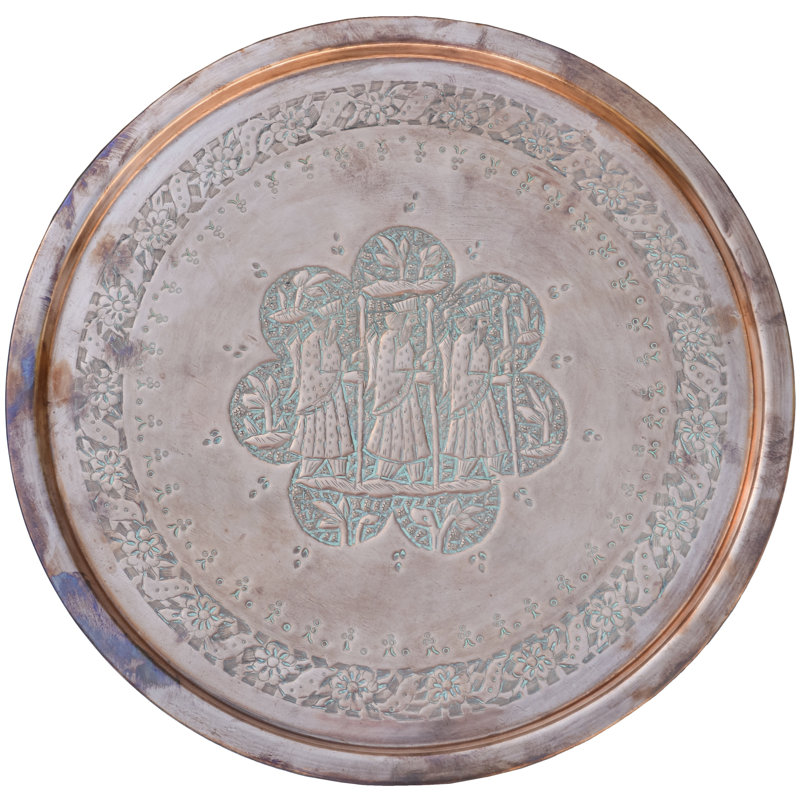 Round Abstract and Moroccan Decorative Tray