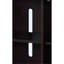 Armoire console à finition argent métallique et noyer