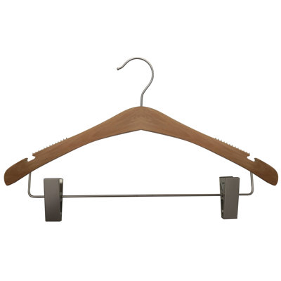 Wood Hangers With Clips for Skirt/Pants