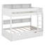 Lit superposé avec rangement et lit gigogne, structure de lit superposé en bois peu encombrante avec tablettes de chevet-1868625137-1868625136