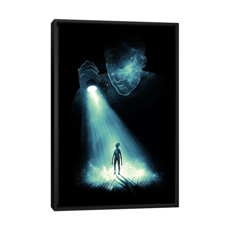 I See U, impression sur toile tendue, H 26 po x l 18 po x P 1,5 po, Toile encadrée noire, Pas de tapis