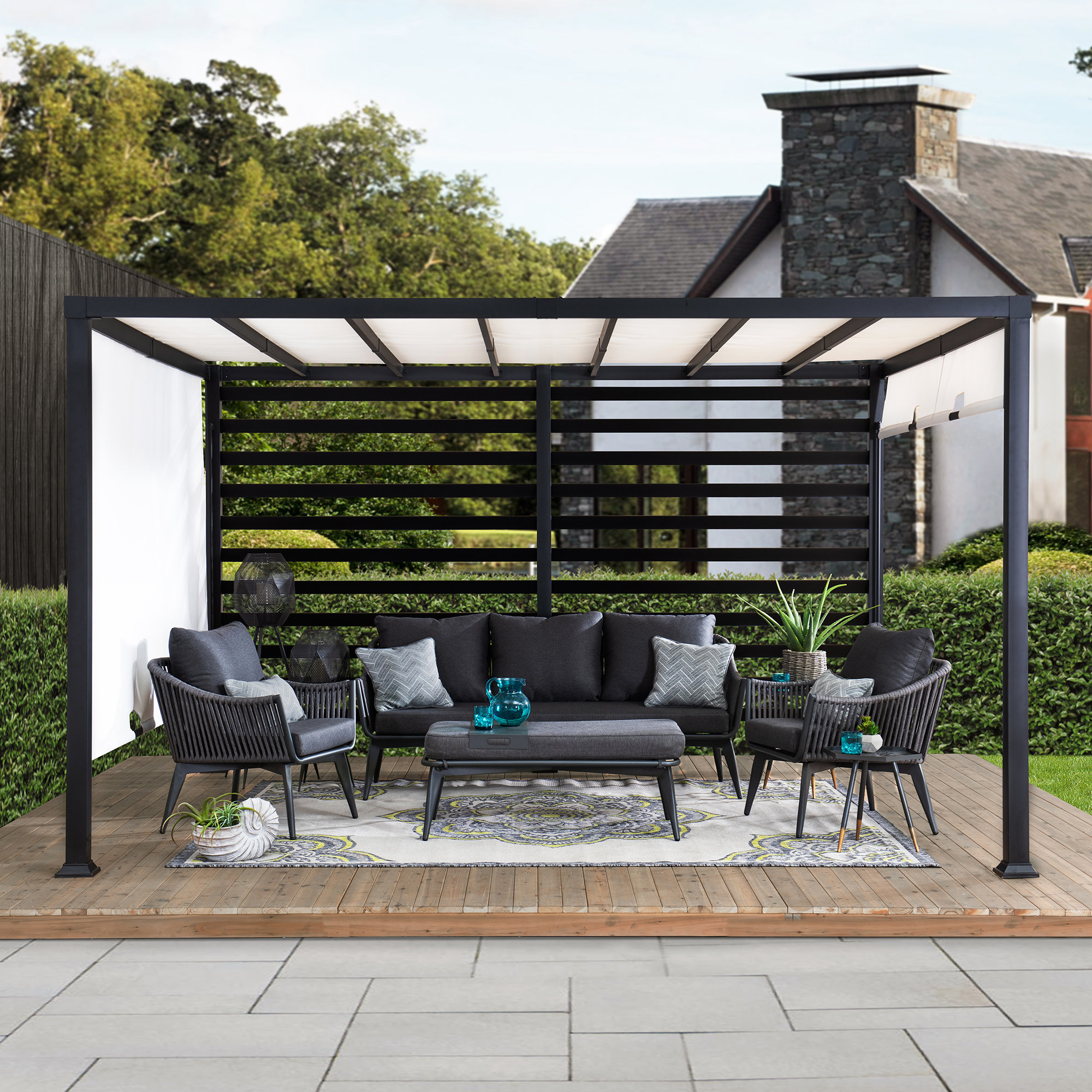 https://assets.wfcdn.com/im/38067412/compr-r85/1110/111077982/Sunjoy%2BOutdoor%2BPergola%2B10%2Bx%2B12%2Bft.%2BSteel%2BPergolas%2Bwith%2BWhite%2BAdjustable%2BShade%2Band%2BPrivacy%2BScreen%2Bfor%2BBackyard.jpg