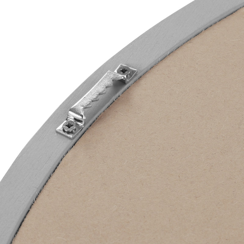 Tabatha Wood Round Mirror, Light Grey, 102cm H x 102cm W