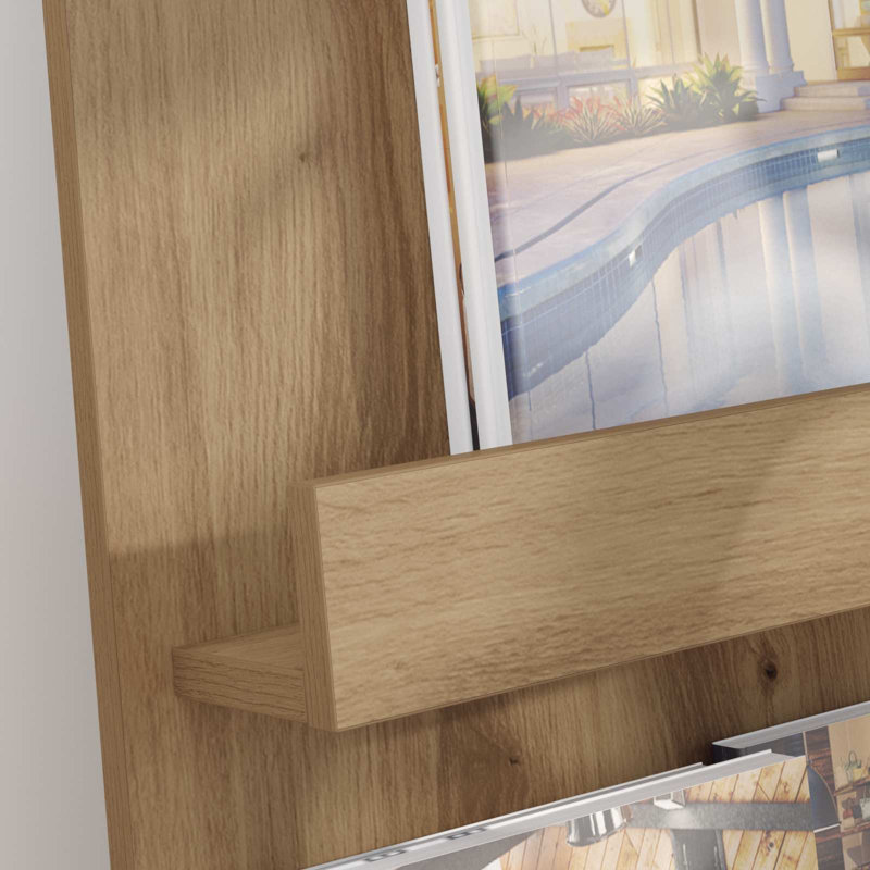 Wood Free Standing Magazine Rack, Light Brown