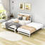 Lit plateforme en bois avec lit gigogne réglable Alvilda-87055826