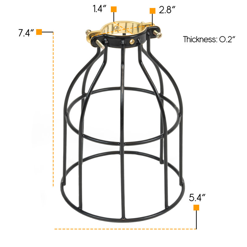Mesure 8'' H x 6'' W Metal Bell Pendant Shade