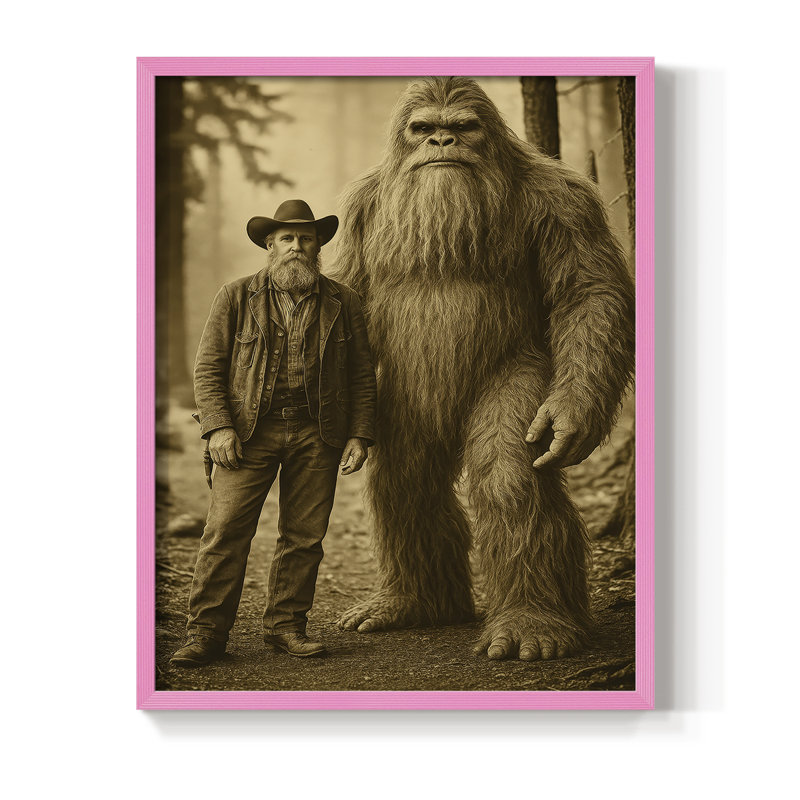 Animal XL Framed Print - Ready To Hang, Pink, 29" H x 23" W