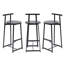 Ensemble de 3 tabourets de bar 27 po H 27 po avec repose-pieds moderne-22271591
