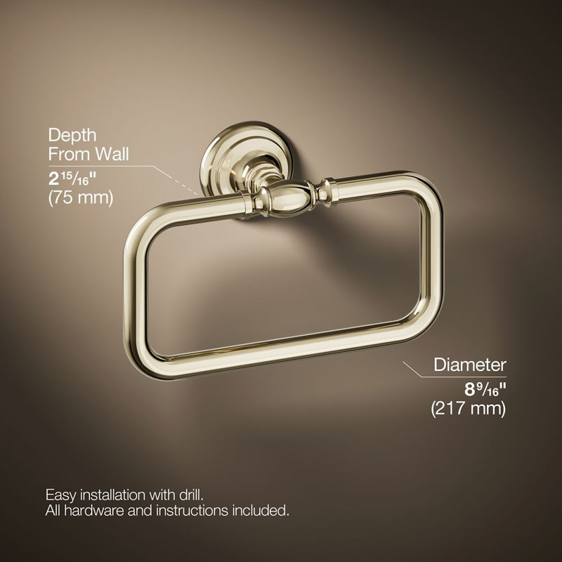 Artifacts® Towel Ring, Vibrant French Gold